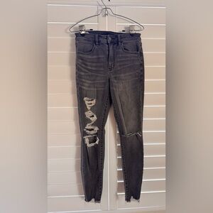 American Eagle Distressed Black Denim Jeans